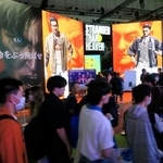　一般公開が始まった東京ゲームショウのセガのブース＝１９日午前、千葉市の幕張メッセ