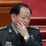 　２０２５年３月、中国人民政治協商会議の閉幕式に出席した張又キョウ・中央軍事委員会副主席（当時）＝北京の人民大会堂（共同）