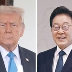 　トランプ米大統領（ゲッティ＝共同）、韓国の李在明大統領　