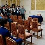 　民主改革の会の議員総会＝２４日午後、国会