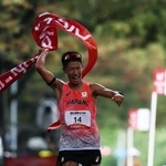 　愛知・名古屋アジア大会の陸上男子マラソン競歩で優勝した勝木隼人＝２７日、名古屋（ロイター＝共同）
