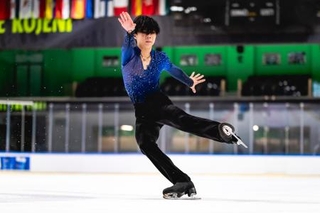 　ジュニア・グランプリシリーズ第６戦で３位となった西野太翔＝２日、スロベニア（ＩＳＵ提供・ゲッティ＝共同）