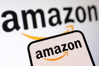　米アマゾン・コムのロゴ＝２０２５年２月（ロイター＝共同）