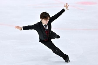 　男子フリー　演技する三浦佳生＝田中貴金属アイスアリーナ
