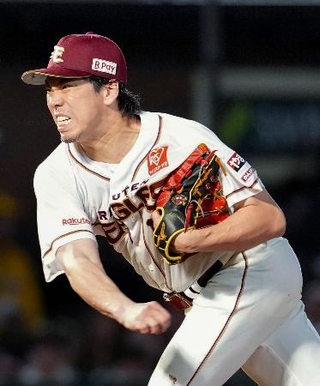 　６回１失点で６勝目を挙げた楽天・前田健＝楽天モバイルパーク