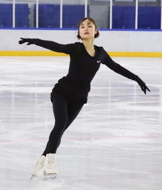 　練習を公開したフィギュアスケート女子の島田麻央＝京都府宇治市