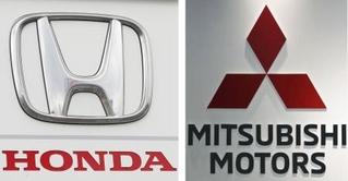 　ホンダと三菱自動車のロゴマーク