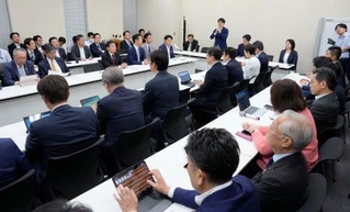 　公明党、民主改革の会、中道改革連合が開いた政調全体会議＝２１日午後、国会