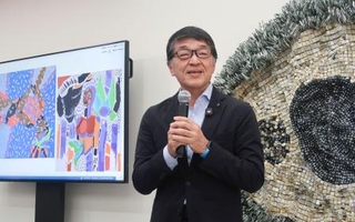 　アフリカ事業の展望について話す豊田通商の今井斗志光社長＝２２日午後、東京都港区