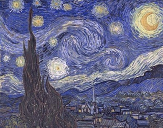　ゴッホの「星月夜」（ニューヨーク近代美術館蔵、協力・ヒューストン美術館）
