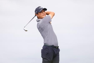 　プレーする平田憲聖＝２２日、サウサンプトンのポートロイヤルＧＣ（ゲッティ＝共同）