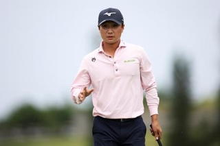 　米バミューダ選手権の第３ラウンドで、３４位に後退した平田憲聖＝２４日、ポートロイヤルＧＣ（ゲッティ＝共同）