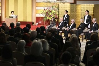 　明治記念館で行われた第３７回高松宮殿下記念世界文化賞の授賞式＝２８日午後、東京都港区