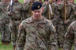 　米陸軍のブレット・シルビア中将＝２０２５年５月、ケンタッキー州（ＡＰ＝共同）
