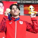 　男子スプリントで金メダルを獲得した太田海也＝伊豆ベロドローム