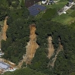　台風２５号の影響による大雨で土砂が崩れた千葉県長柄町＝９月２２日