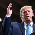 　トランプ米大統領＝３日、オハイオ州（ゲッティ＝共同）
