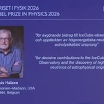 　ノーベル物理学賞に決まったフランシス・ハルツェン教授（ノーベル財団のホームページから）