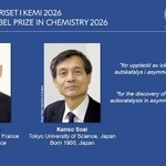 　ノーベル化学賞に決まった☆合憲三（そあい・けんそう）氏（右）ら（ノーベル財団のホームページから）（注）☆は石ヘンに峡の旧字体のツクリ