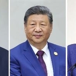 　左からトランプ米大統領（ゲッティ＝共同）、中国の習近平国家主席（タス＝共同）、高市早苗首相