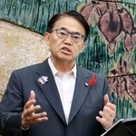 　アジア大会を巡る発言について釈明した愛知県の大村秀章知事＝８日午前、名古屋市