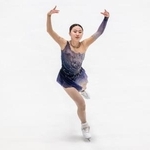 　フィギュアスケートのジュニアＧＰシリーズ・ポーランド大会で演技する金沢純禾＝８日、グダンスク（ＩＳＵ提供・ゲッティ＝共同）