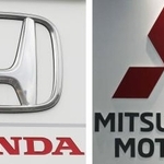 　ホンダと三菱自動車のロゴマーク
