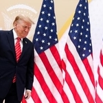 　トランプ米大統領＝８日、ワシントン（ＡＰ＝共同）