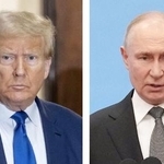 　トランプ米大統領（ゲッティ＝共同）とロシアのプーチン大統領