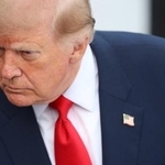 　トランプ米大統領＝９日、ワシントン（ＡＰ＝共同）