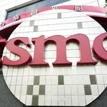 　台湾積体電路製造（ＴＳＭＣ）のロゴマーク＝８月、台湾・新竹（共同）