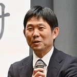 　イベントで話すサッカー日本代表の森保一監督＝１７日、静岡市
