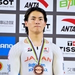 　男子スプリントで銅メダルを獲得した太田海也＝上海（共同）
