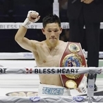　ＷＢＯミニマム級暫定王座に就いた松本流星＝トヨタアリーナ東京、９月２７日