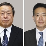 　浜田靖一氏（左）、前原誠司氏