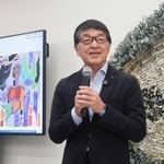 　アフリカ事業の展望について話す豊田通商の今井斗志光社長＝２２日午後、東京都港区
