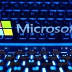 　米マイクロソフトのロゴ＝１９日（ロイター＝共同）