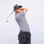 　プレーする平田憲聖＝２２日、サウサンプトンのポートロイヤルＧＣ（ゲッティ＝共同）