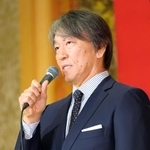 　プロ野球巨人の監督就任が決まり、記者会見する松井秀喜氏＝２３日午後、東京都内のホテル