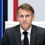 　マクロン大統領＝２２日、パリ（ＡＰ＝共同）