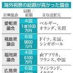 　海外視察の総額が高かった議会