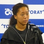 　女子テニスの東レ・パンパシフィック・オープン開幕を前に記者会見する大坂なおみ＝２５日、東京・有明テニスの森公園