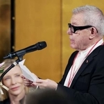 　第３７回高松宮殿下記念世界文化賞の授賞式であいさつするダニエル・リベスキンドさん＝２８日午後、東京都港区の明治記念館