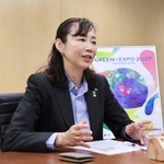 　共同通信のインタビューに応じる横浜市の原沢敦美市長