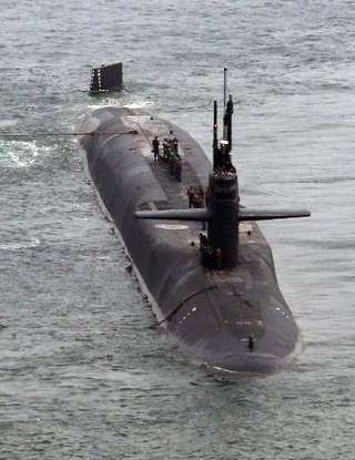 　米海軍のオハイオ級巡航ミサイル原子力潜水艦（聯合＝共同）