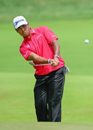 　第２ラウンド、通算７アンダーで４位の松山英樹＝ケーブズバレーＧＣ（共同）