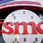 　台湾ＴＳＭＣの看板＝台湾・新竹、４月（ロイター＝共同）