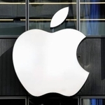 　東京都内のアップルストアのロゴマーク