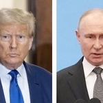 　トランプ米大統領（ゲッティ＝共同）、ロシアのプーチン大統領