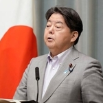 　記者会見する林官房長官＝７日午前、首相官邸